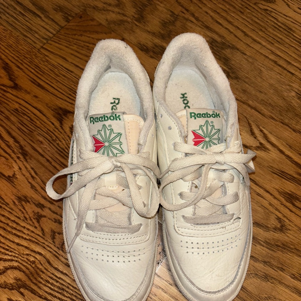 Reebok Off-White Leather Sneakers